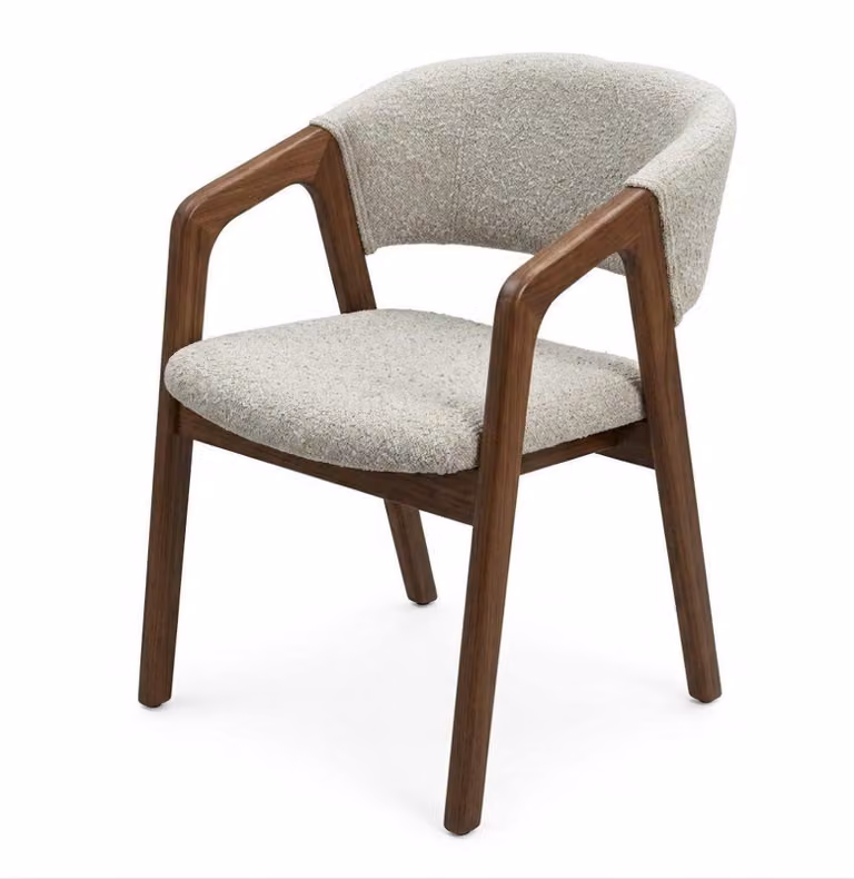 Stuhl set beige Holz modern elegant Wohnzimmer Komfort