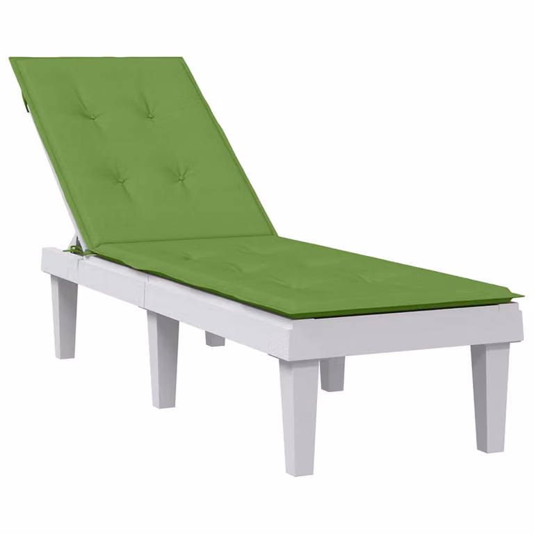 vidaXL Cuscino per Sdraio Verde Mélange in Tessuto con Imbottitura in Schiuma, L/P/H: 180 x 50 x 4 cm