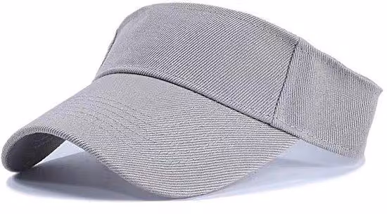 Cappelli da sole sportivi in cotone, monopezzo, grigi, regolabili