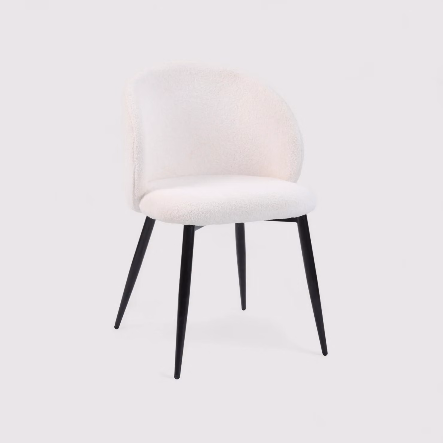 Karamu - Set di 2 sedie in tessuto color crema