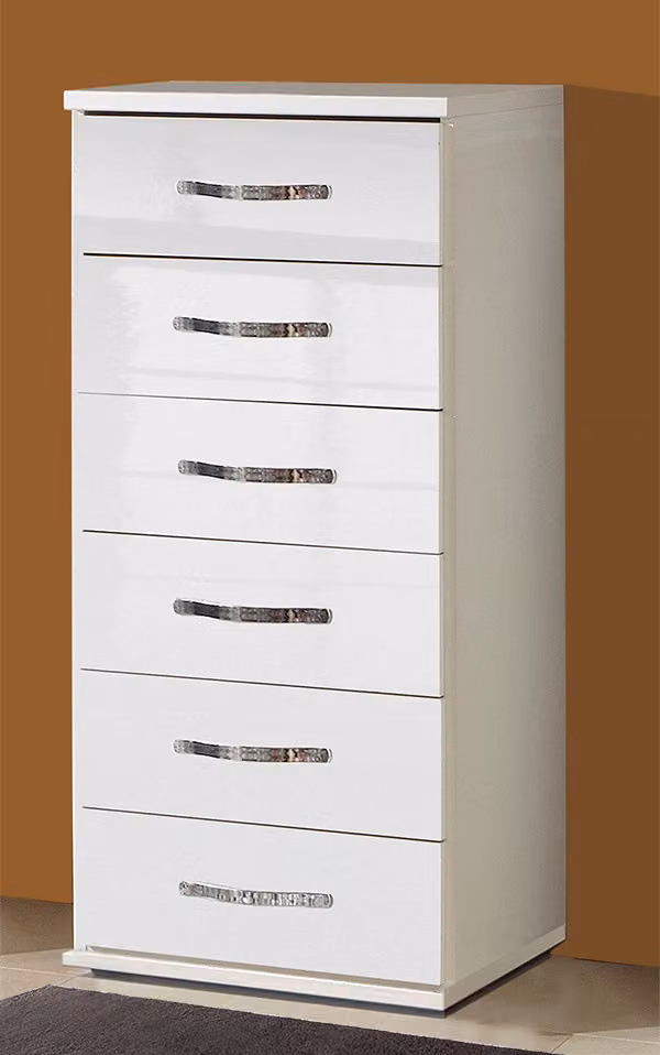 Cassettiera Trio bianco / bianco lucido 46 cm Nuovo