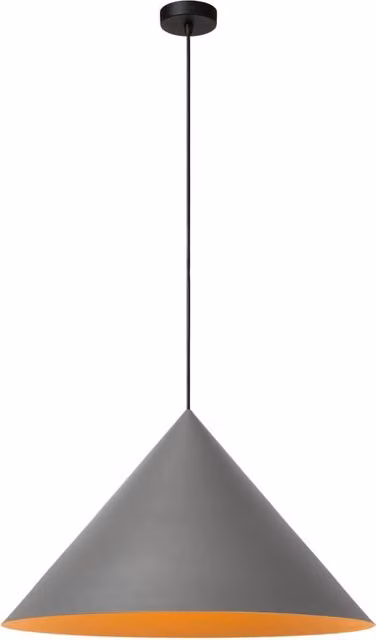 Lampada sospesa SPITZE 1xE27 metallo grigio nero Lucide