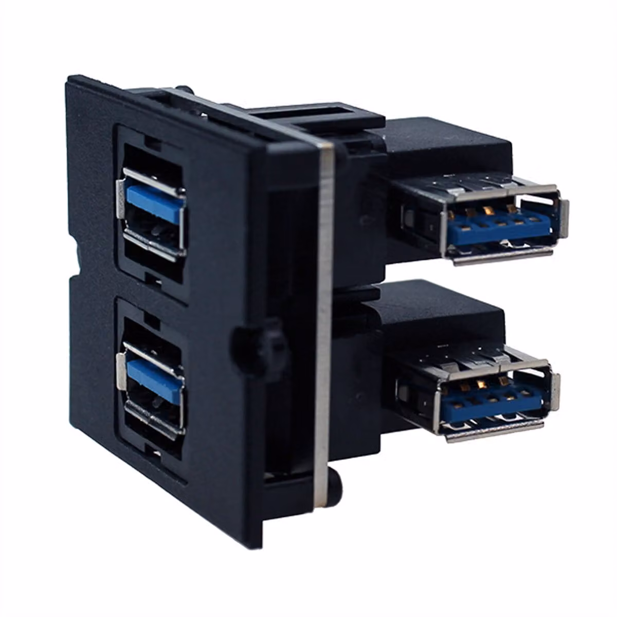 Telaio BACHMANN 2xUSB 3.0, uscita laterale a 90°