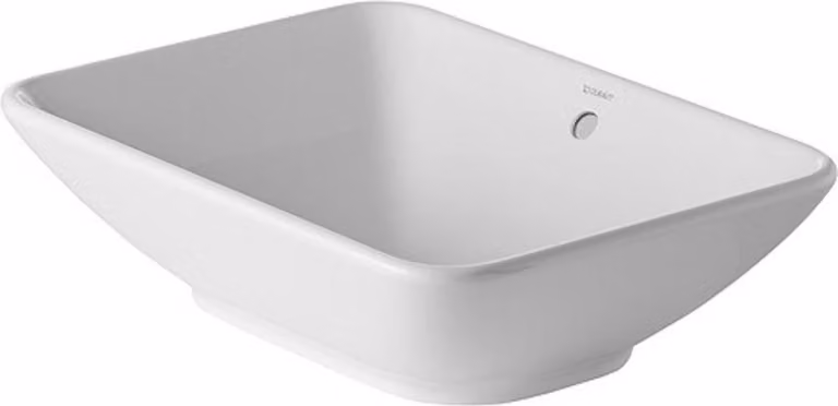 Duravit Bacino vasque à poser, avec trop-plein, sans plage de robinetterie, 550mm, 0334520000, 0334520000