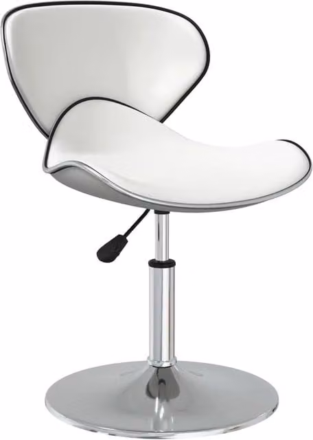 Set di 4 sedie da pranzo moderne vidaXL in similpelle bianca con base in metallo e plastica, girevoli a 360 gradi