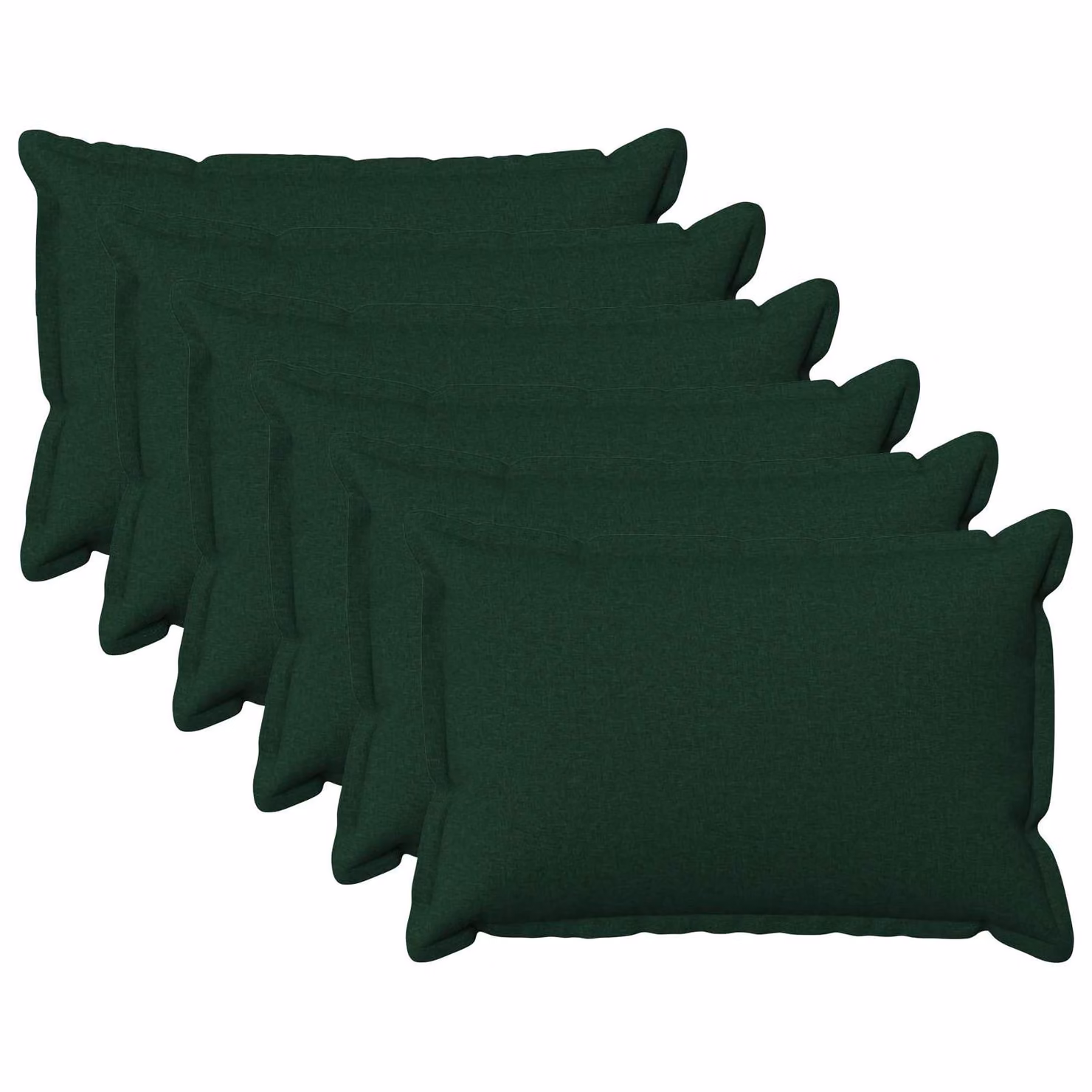 Set di 6 federe vidaXL HOUTEN in poliestere, colore verde, 50 x 70 cm