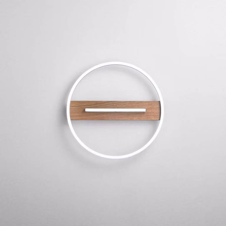 Luce Ambiente Design Applique da parete a LED Azimuth, Legno scuro, Soggiorno / Sala da pranzo, Metallo, Moderno, Applique a LED