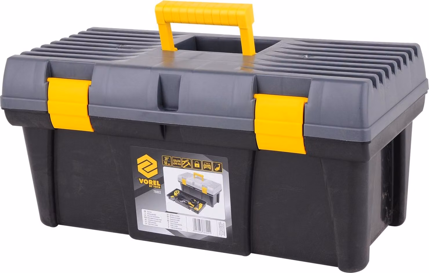 Cassetta degli attrezzi, valigetta in plastica da 20" 525x256x246 mm