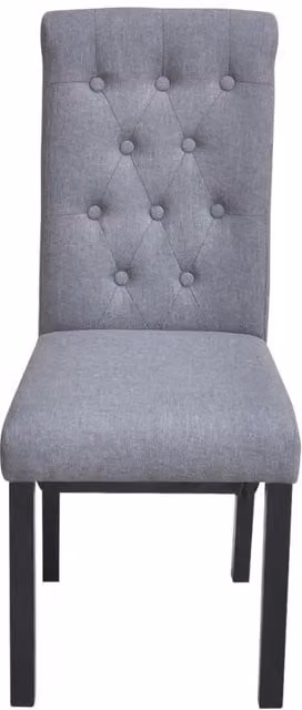 Sedie da Pranzo 4 pz Grigio Chiaro in Tessuto 272245