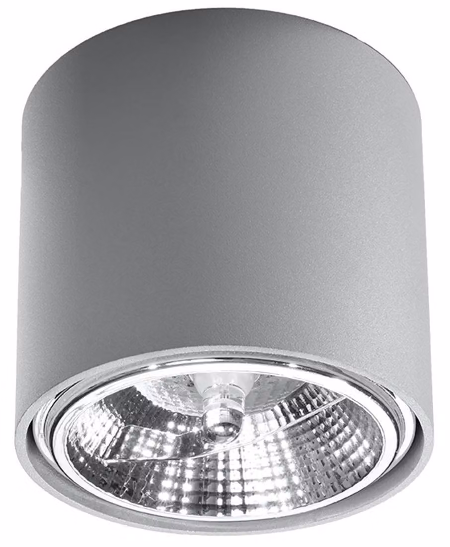 Lampada da soffitto TIUBE grigio 1xGU10/ES111 10W alluminio 11x12x12cm Sollux Lighting