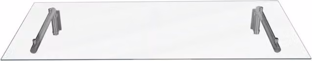 Pensilina in vetro trasparente con staffe in acciaio inox per porta d'ingresso Monster Shop L: 120 cm, P: 80 cm – 1