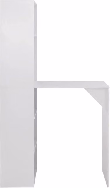 Tavolo da Bar con Mobiletto Bianco 115x59x200 cm