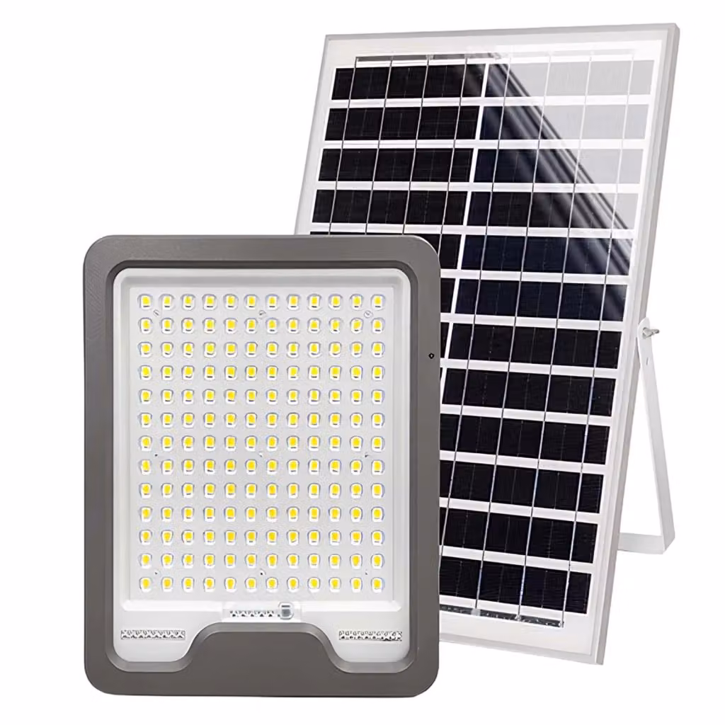 Proiettore LED Solare Avizar Grigio con Pannello da 20 W, Sensore Crepuscolare e Telecomando, Impermeabile IP65 – 2