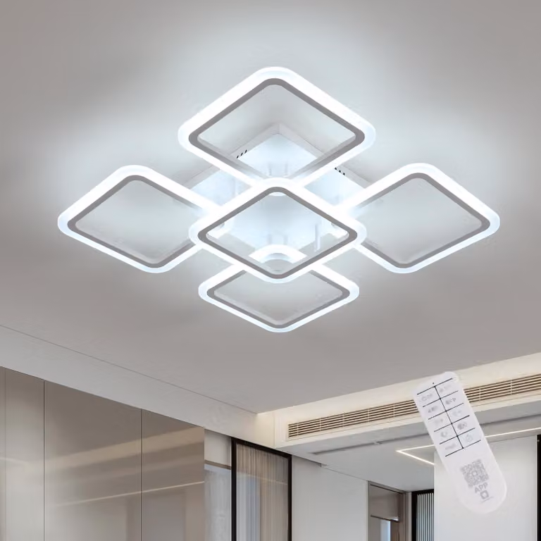 Pannello luminoso a LED, dimmerabile, 57W, quadrato, temperatura di colore regolabile da 3000K a 6500K, colore bianco – dimensioni 60cm