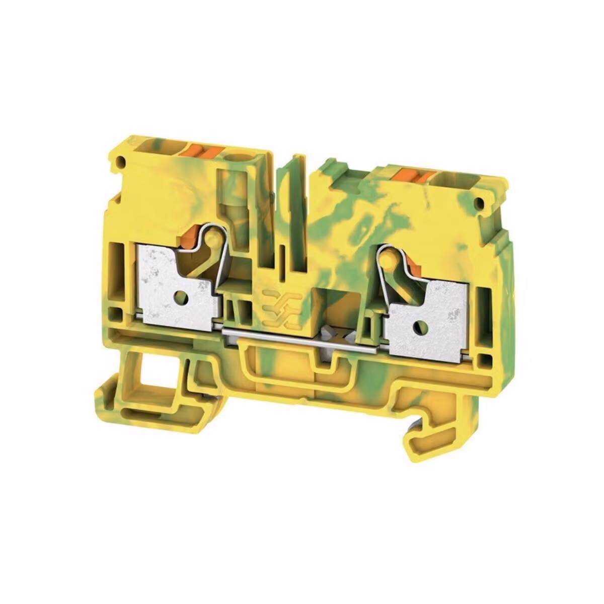 Morsetto per conduttore di protezione 6qmm, gn/ge - Morsetto di messa a terra 1-p 8,1 mm A2C 6 PE