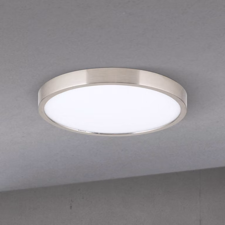 ORION Plafoniera a LED Disc, dimmerabile, Alluminio / Grigio / Zincato, Soggiorno / Sala da pranzo, Alluminio, Moderno, Plafoniera LED