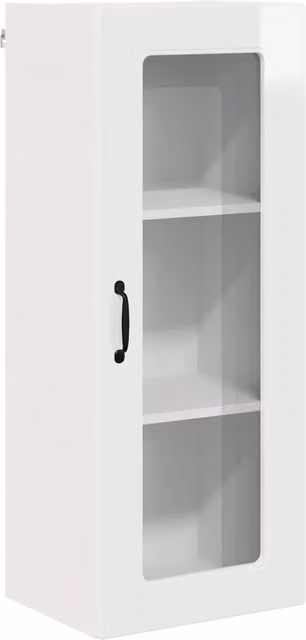Armadio da cucina rettangolare moderno grande spazio di archiviazione 40 x 31 x 100 cm in legno ingegnerizzato bianco lucido 02_0053777