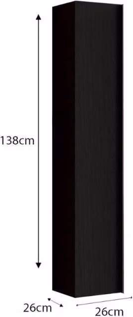 Colonna bagno Adam sospesa 26x138h nero frassinato