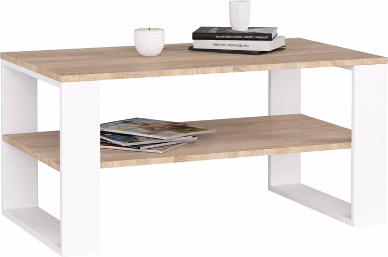 Akord Tavolino Da Caffè Alex Rovere Sonoma/Bianco 92X53X45