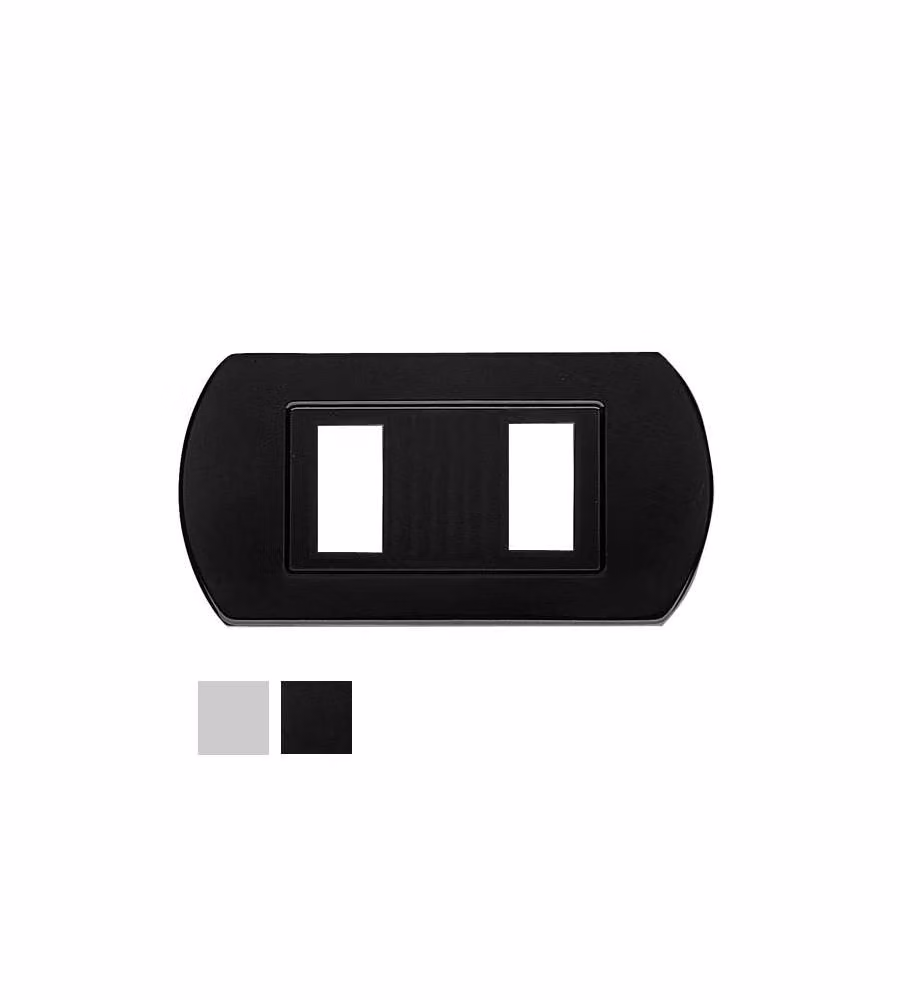 Coprinterruttore Minny Nylon 2 Posti Nero