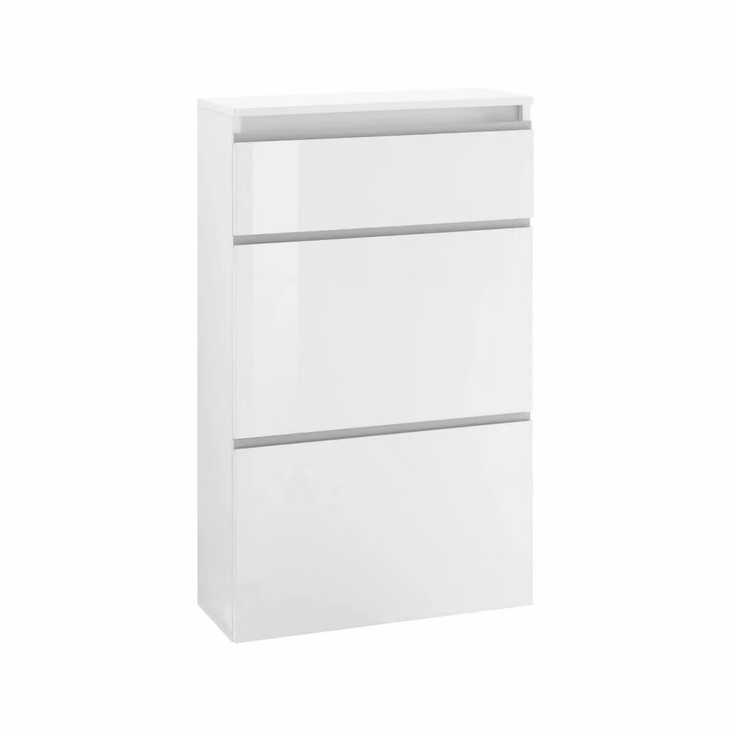 Scarpiera DMORA Alejandra Bianco Lucido L: 60 cm, P: 27 cm, H: 108 cm – 2