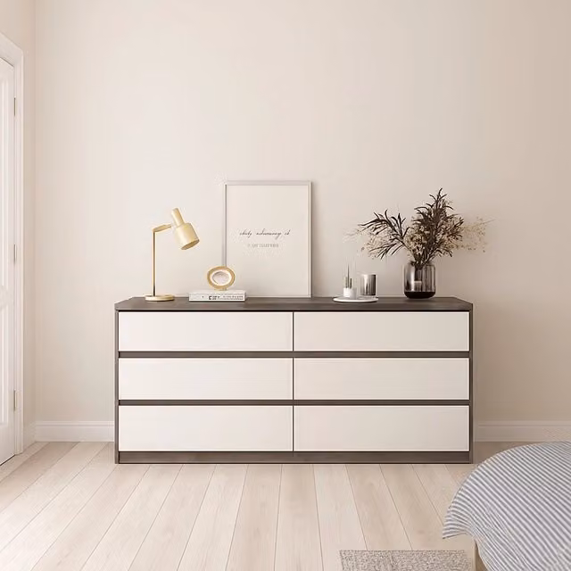 Credenza Abacadabra DMORA, Buffet e Madia da soggiorno o cucina, Bianco lucido, L 154 x P 50 x H 70 cm – 1