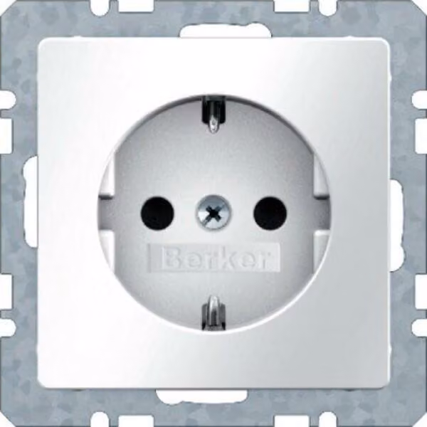 Berker 41236089 Presa SCHUKO bianco polare vellutato Berker Q.1/Q.3