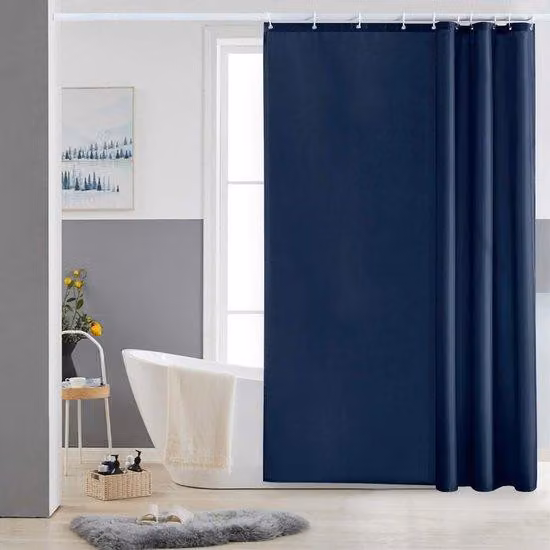 Tende da doccia in poliestere resistenti alla muffa, impermeabili, lavabili, 150x180 cm, blu navy, per cabine doccia.