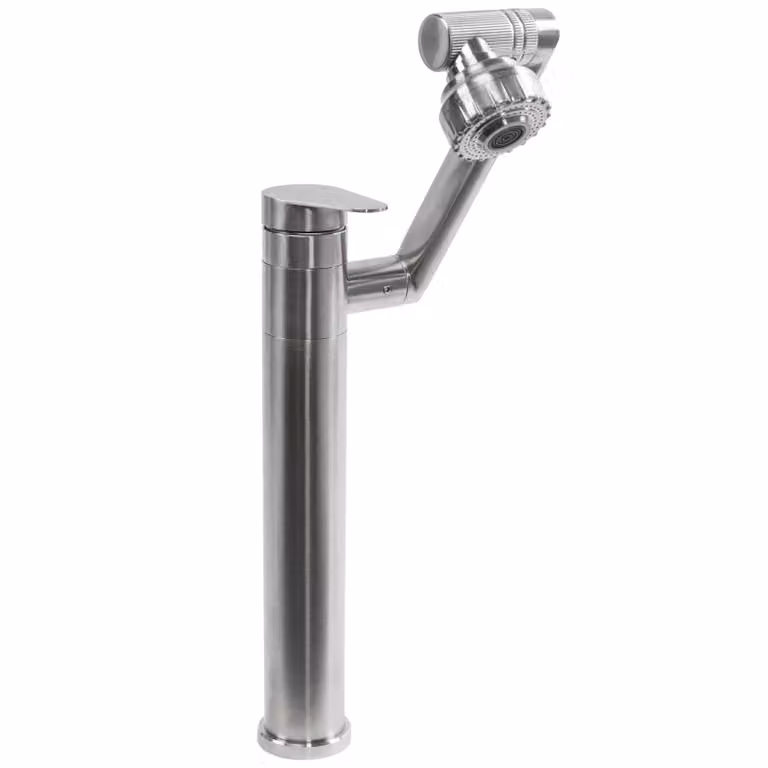 Rubinetto da Bagno Rea Paco Nickel Brush Inox High
