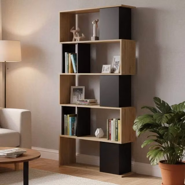 Biblioteca Arg, Libreria 4 Ripiani, 29.5x80x173.5h cm Marrone