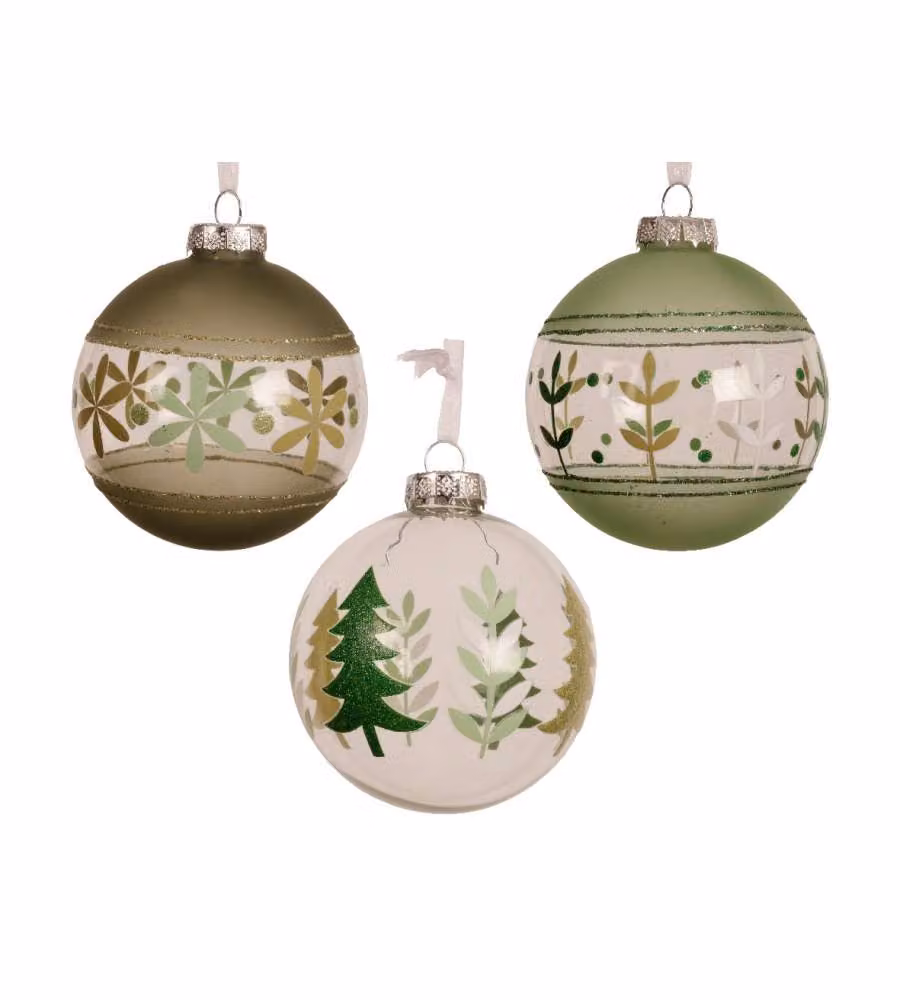Decoris Pallina di Natale in Vetro - Design Raffinato - 8cm
