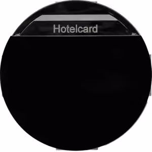 Berker 16402035 Copriinterruttore Hotelcard con stampa e lente trasparente, nero lucido Berker R