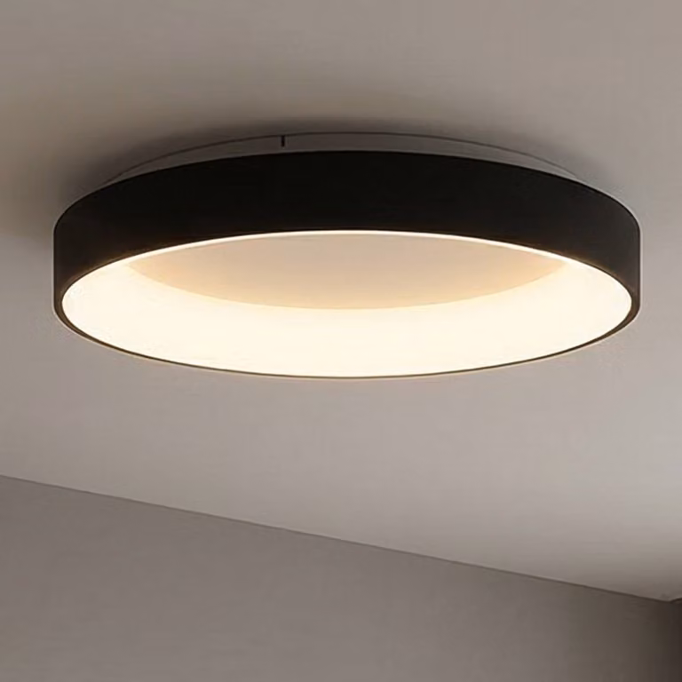Mantra Iluminación Plafoniera a LED Niseko II, dimmerabile, Nero, Soggiorno / Sala da pranzo, Alluminio, Moderno, Plafoniera LED