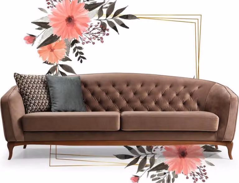 Luxus Sofa Design Dreisitzer Moderne Couch Blau Couchen Möbel Polster Loft