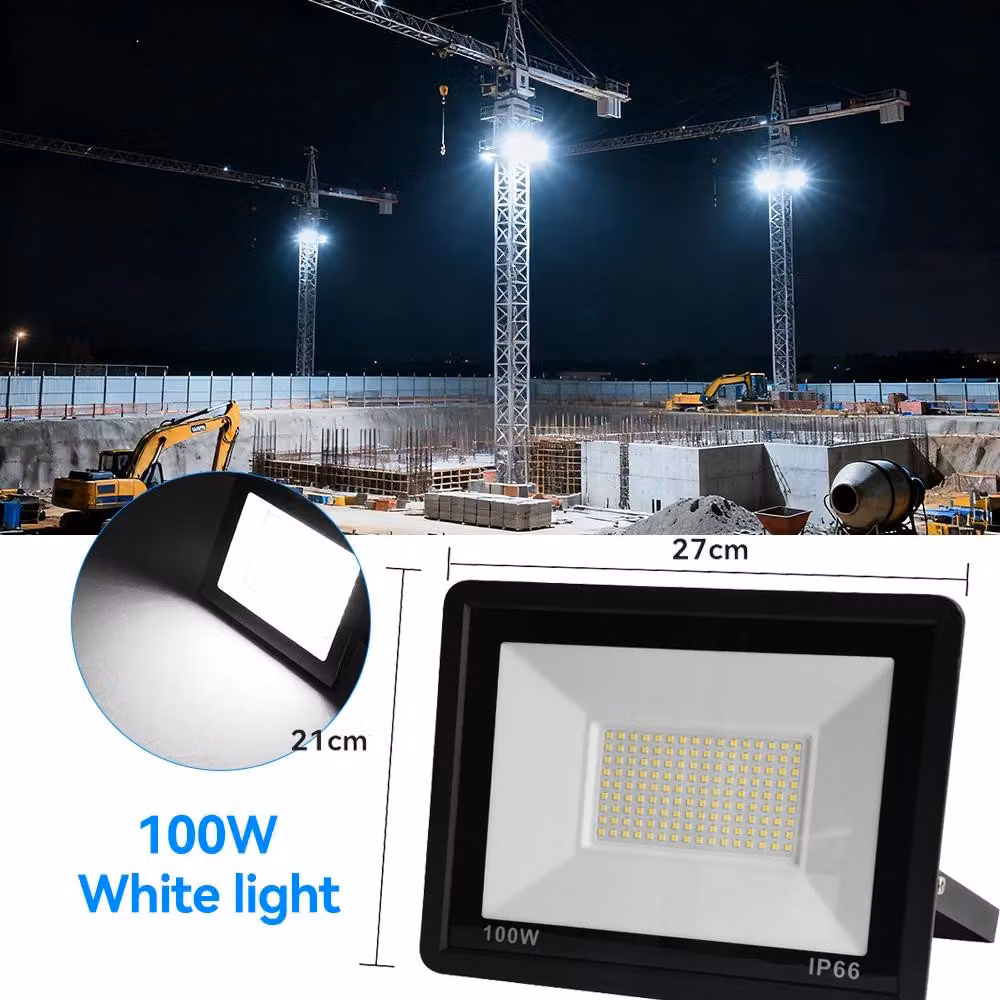 Faretto a LED per esterni - Lampada da parete - 100 W, 1 unità, tipo B - IP66 - Bianco freddo 5500–7000 K - 85–265 V - Alluminio
