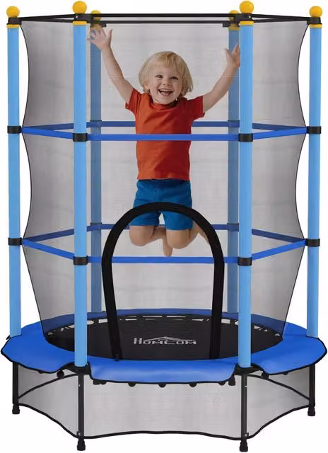 Tappeto Elastico con Rete di Sicurezza XYLO Blu L: 140 cm, P: 190 cm – 1