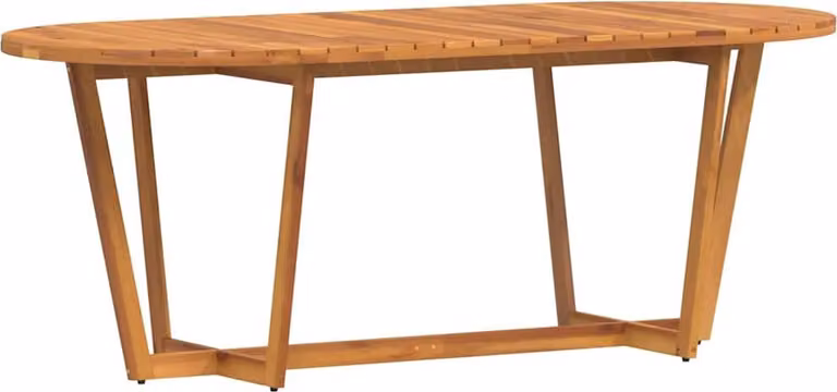 Tavolo da pranzo ovale da giardino 200x90x75 cm in Legno Massello di Acacia