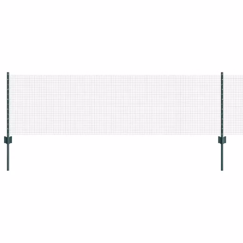 Recinzione in rete saldata Videx con pali rotondi in acciaio e PVC, colore verde, per installazione interrata, L: 50 m, H: 0,6 m – 2