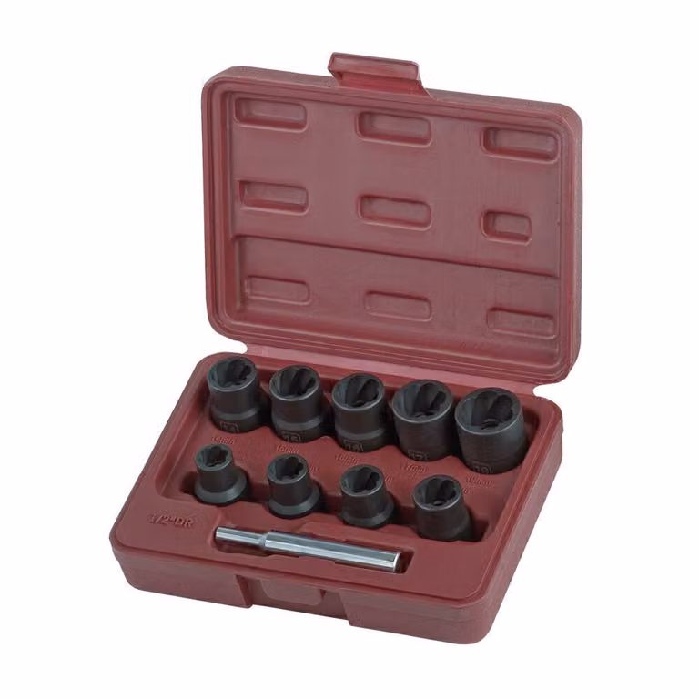 KRAFTWERK KRA 3058 Set di 10 estrattori per viti rotte da 1/2", 10 pezzi.