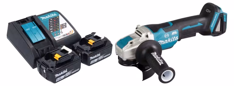 Smerigliatrice angolare a batteria Makita DGA 520 RTX1 18 V 125 mm X-LOCK Brushless + 2x batteria ricaricabile 5,0 Ah + caricabatteria