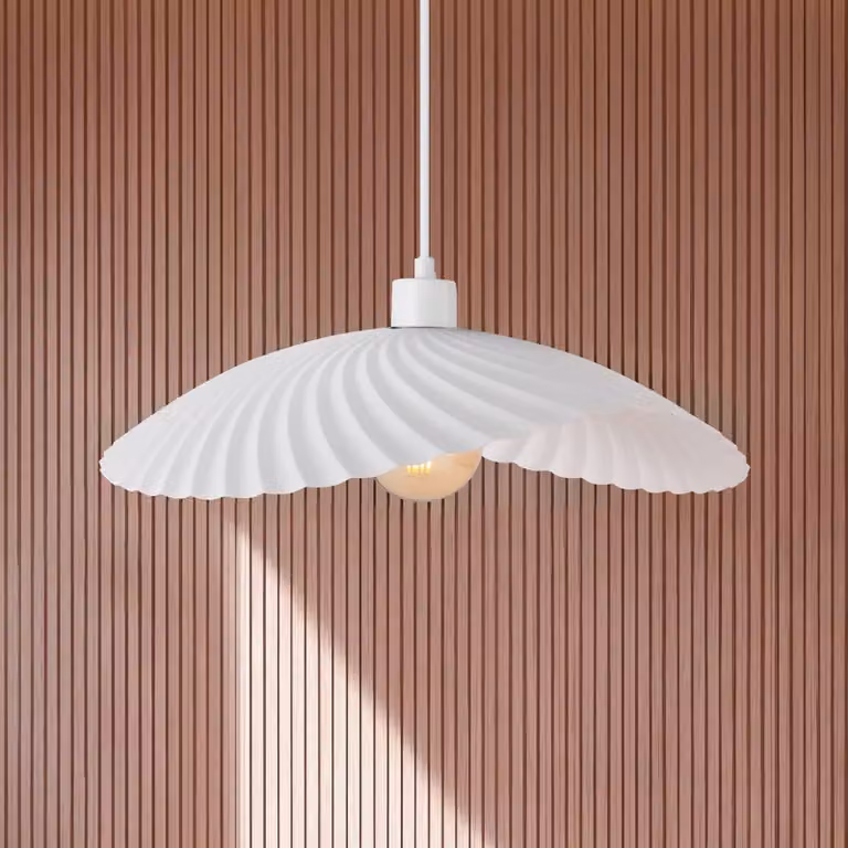 Viokef Lampada a sospensione Dance, dimmerabile, Bianco / Opale, Soggiorno / Sala da pranzo, Metallo, Moderno, Lampada a sospensione
