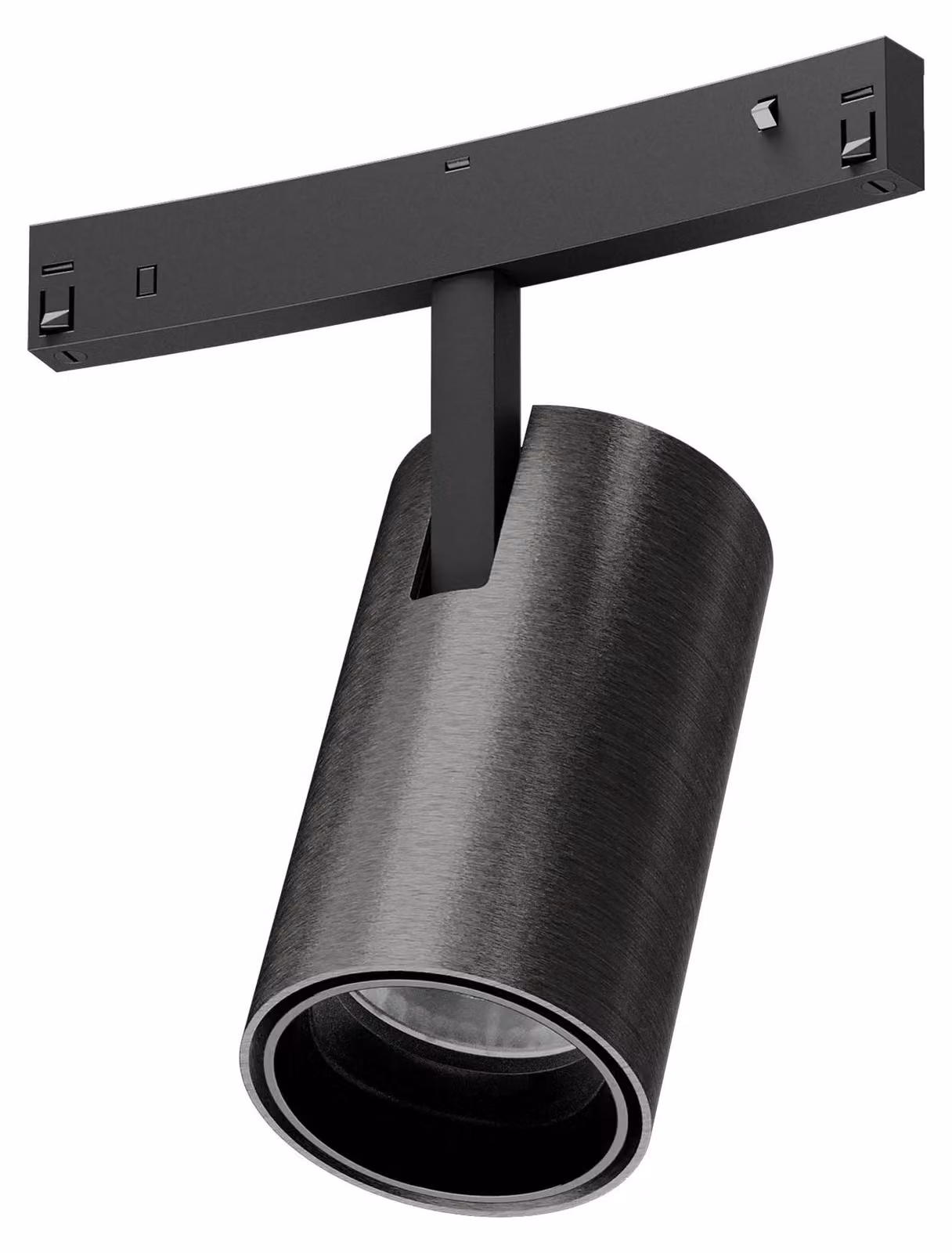 ARELUX XNET ADJ. MINI PROIETTORE per PROFILI CURVI, 18W, 48V DC, CRI 90, 3000K, 25°, UGR < 13, finitura NICHEL OPACIZZATO