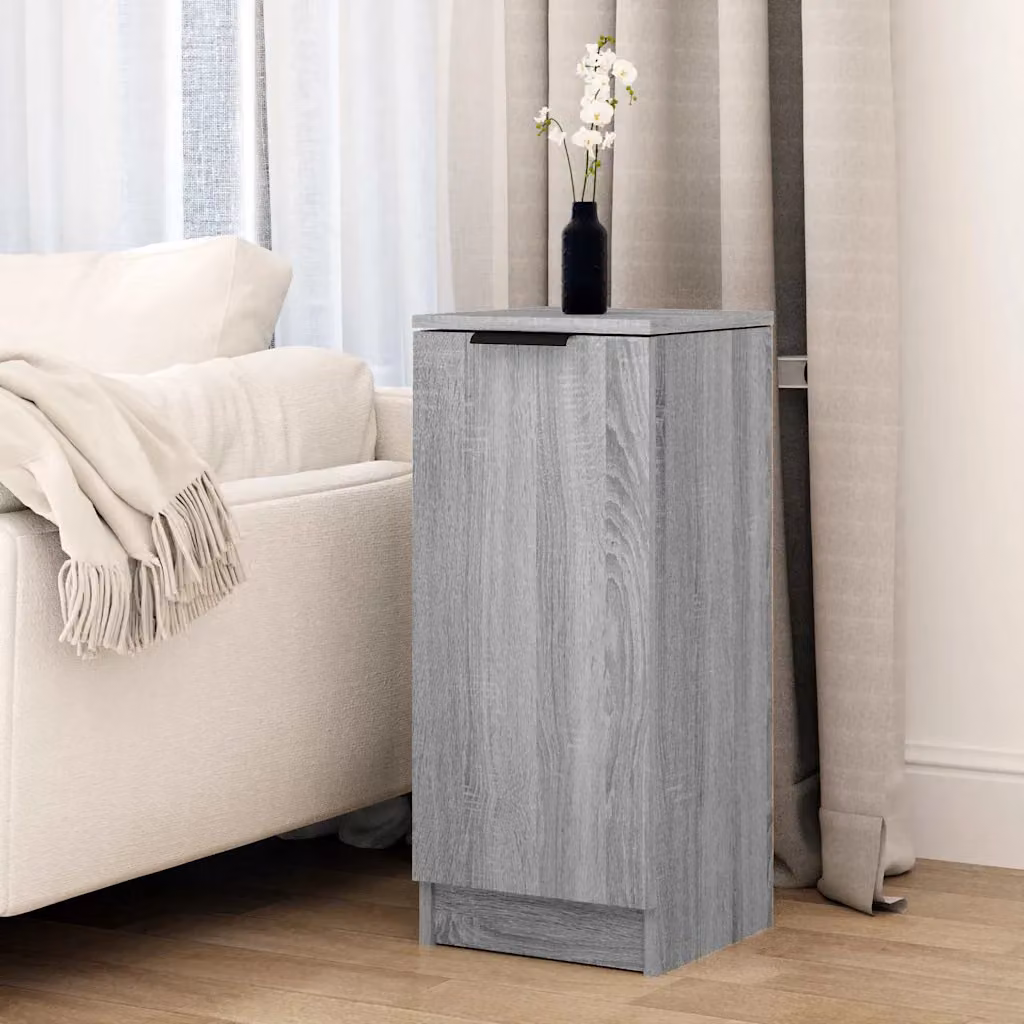 Credenza vidaXL in legno multistrato e MDF Grigio opaco L/P/H: 30 x 30 x 70 cm