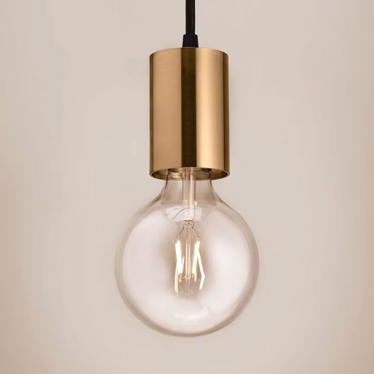 Egger Licht Lampada a sospensione Soho, dimmerabile, Ottone / Oro, Soggiorno / Sala da pranzo, Alluminio, Moderno, Lampada a sospensione
