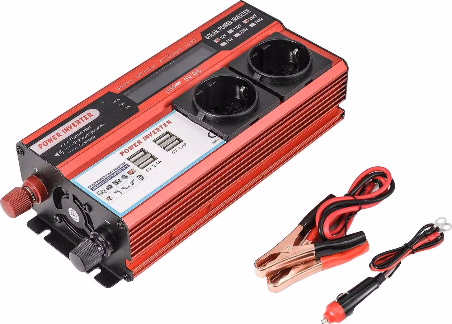 Inverter, 4 porte USB, display LED, EU-4000W