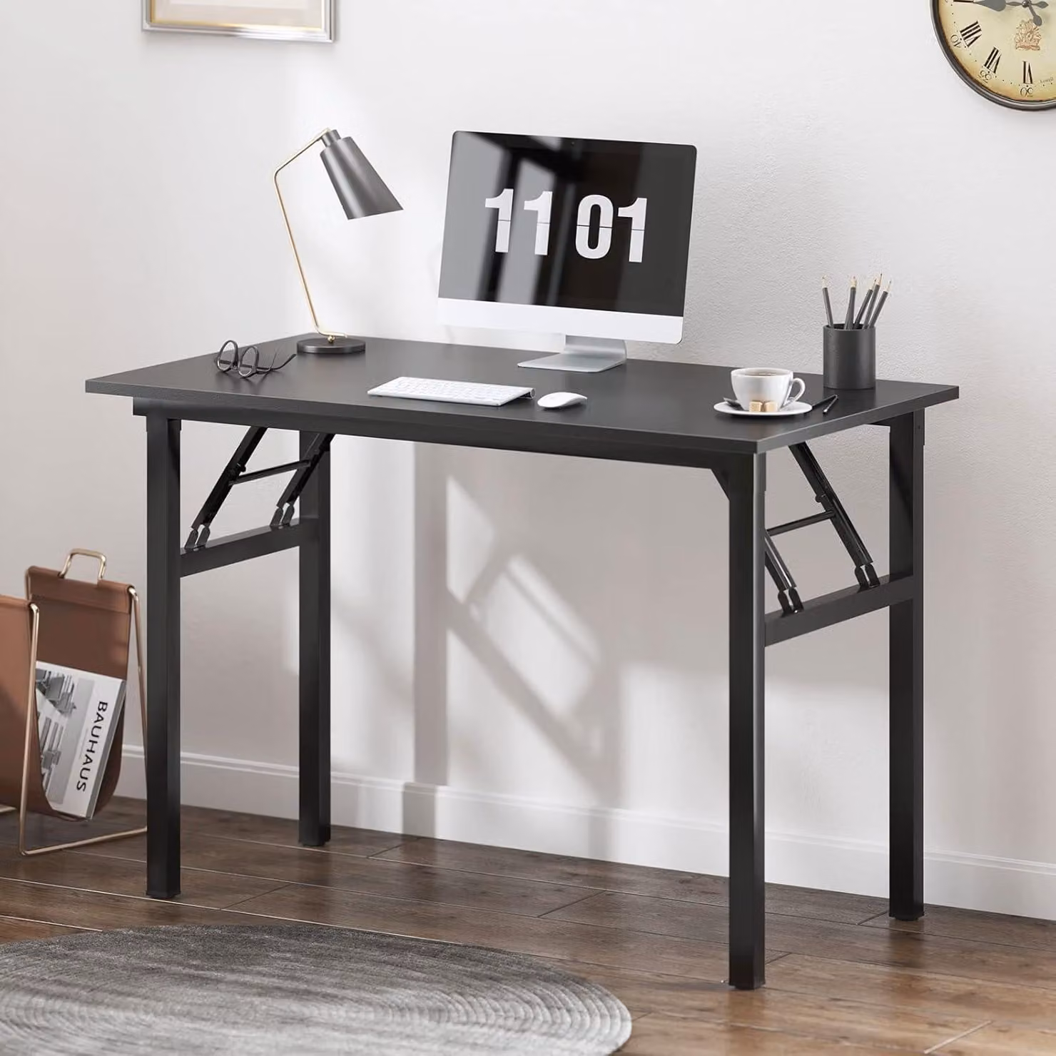 SogesHome tavolo pieghevole 100x60x75 cm scrivania PC ufficio lavoro tavolo da pranzo AC5CB-100-SH