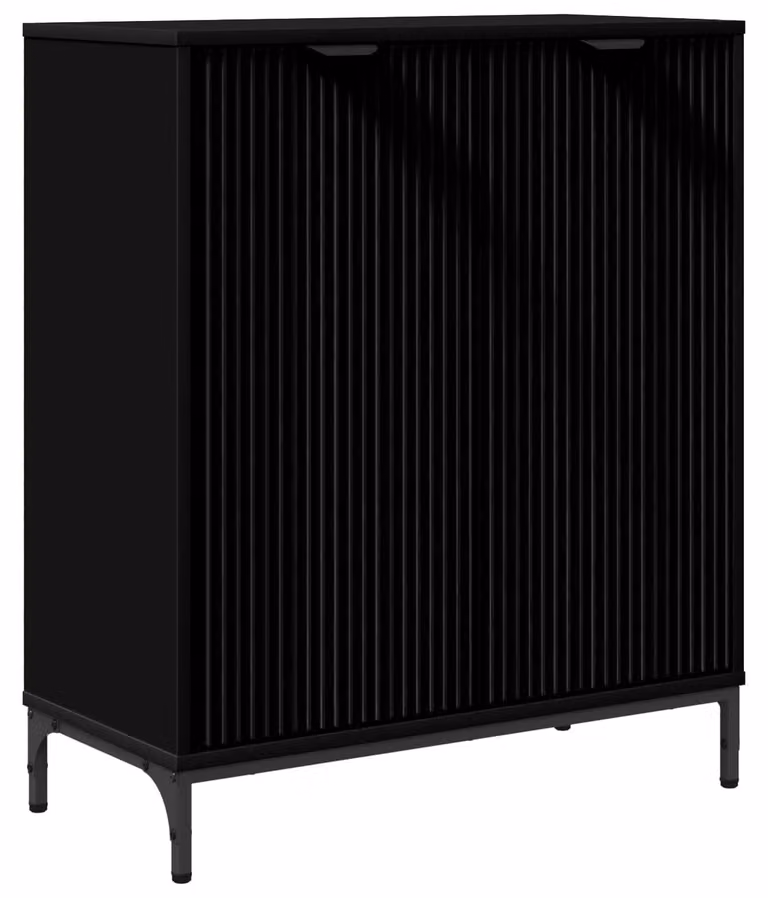 Credenza nera 69,5 x 33 x 82 cm materiale a base di legno