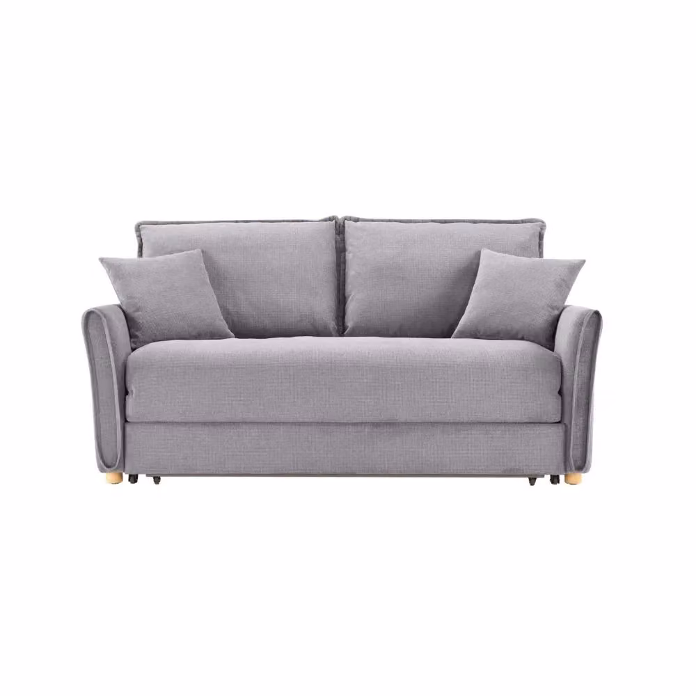 Divano Letto Veriaffari Moderno in Tessuto Grigio con Funzione Letto e Seduta a Sollevamento L/P/H: 176 x 93 x 97 cm – 2