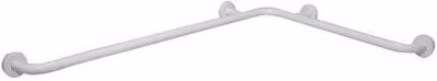 Maniglione ad angolo in acciaio inox bianco opaco L: 100 cm, P: 65 cm