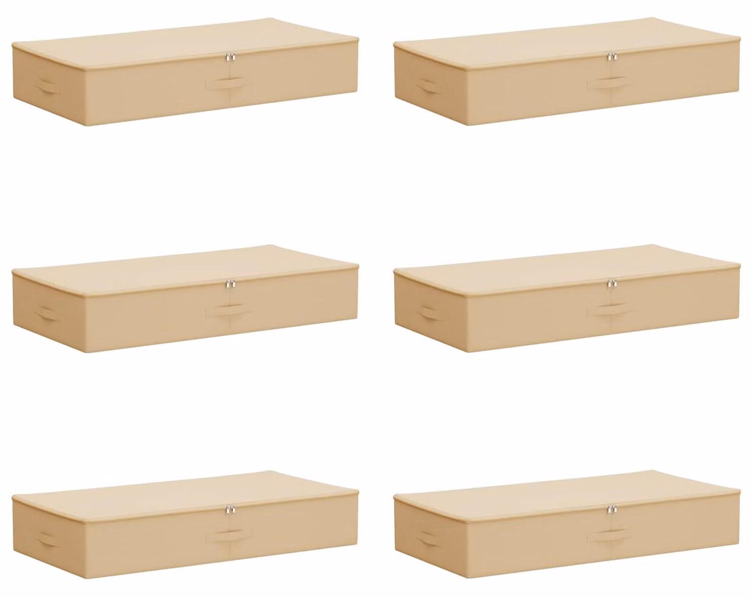 Scatola di Stoccaggio 6 pcs Crema 90 x 48 x 15 cm